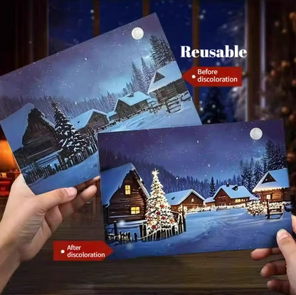 Cartão de Natal Mágico com Revelação de Temperatura