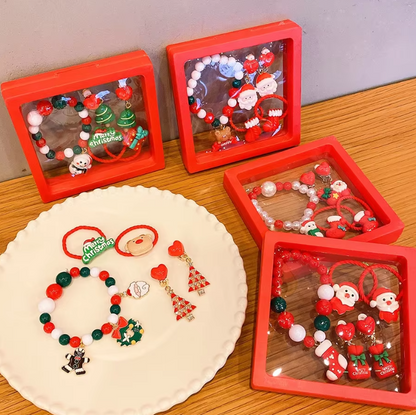 Handmade Christmas Beaded Bracelet Set