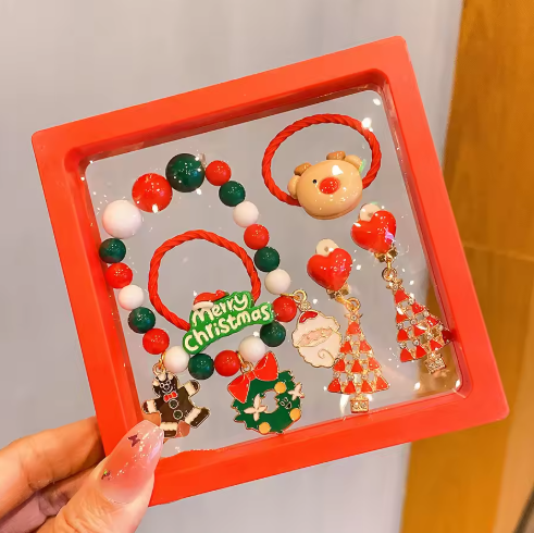 Handmade Christmas Beaded Bracelet Set