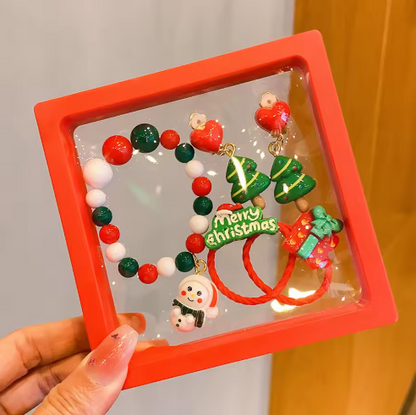Handmade Christmas Beaded Bracelet Set