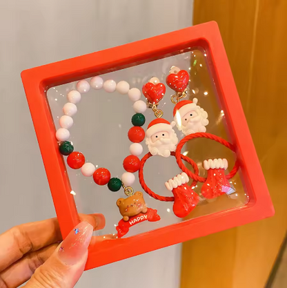 Handmade Christmas Beaded Bracelet Set