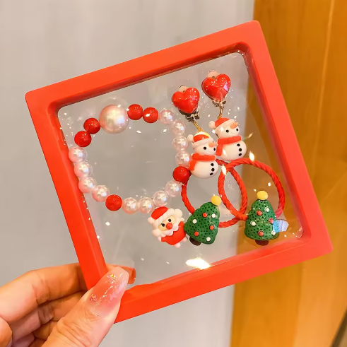 Handmade Christmas Beaded Bracelet Set