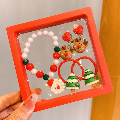 Handmade Christmas Beaded Bracelet Set