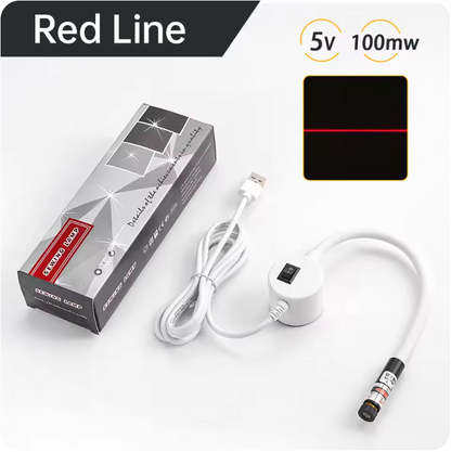 USB Laser Positioning Guide Light – Red Line/Cross
