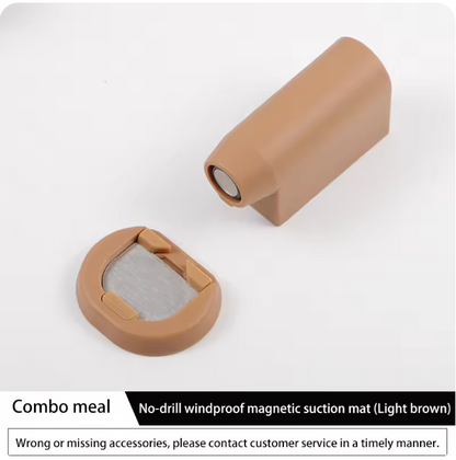 Batente de Porta Magnético com Retentor de Chão (Sem Furos, À Prova de Vento, Anticolisão)