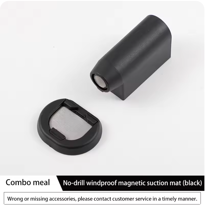 Batente de Porta Magnético com Retentor de Chão (Sem Furos, À Prova de Vento, Anticolisão)