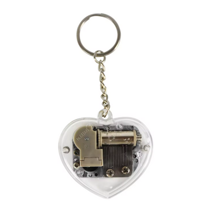 Collar con colgante de caja de música y minillaveo (accesorio de regalo de acrílico)