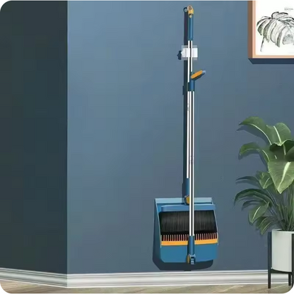 Conjunto Vertical de Vassoura e Pá do Lixo Dobrável (Conjunto de Limpeza que Poupa Espaço)
