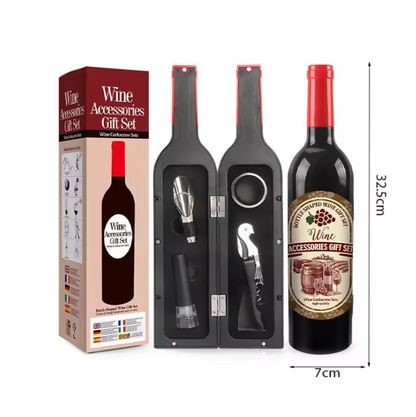 Wine Bottle Shaped Wine Opener Gift Set