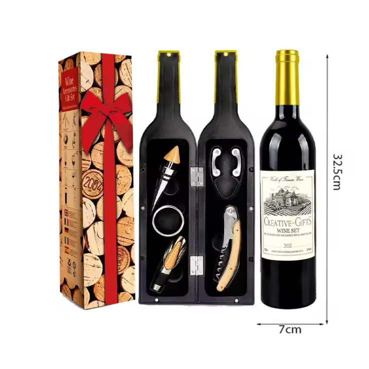 Wine Bottle Shaped Wine Opener Gift Set