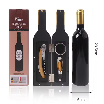 Wine Bottle Shaped Wine Opener Gift Set