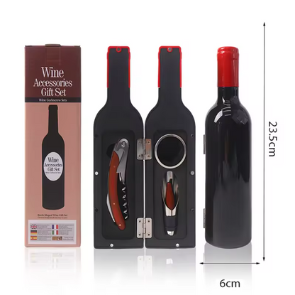 Wine Bottle Shaped Wine Opener Gift Set