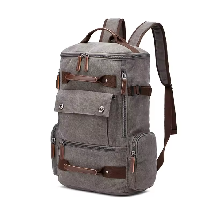 Mochila de lona estilo vintage para la escuela y los viajes