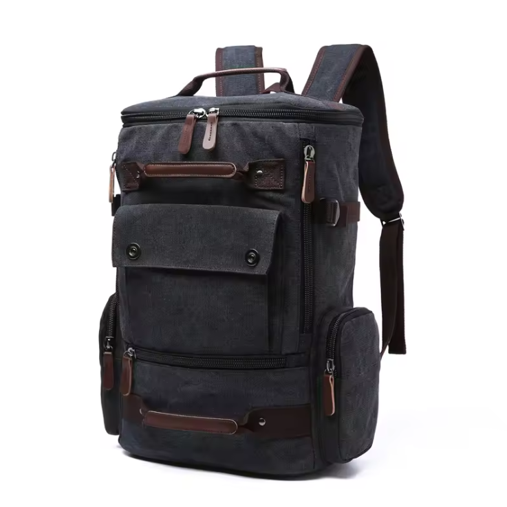 Mochila de lona estilo vintage para la escuela y los viajes