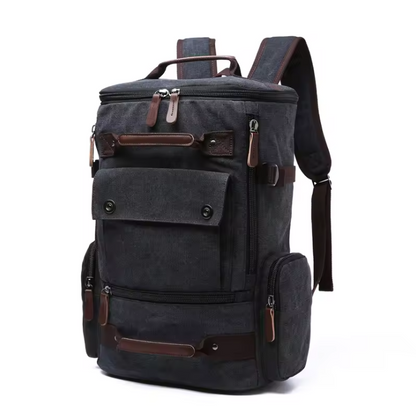 Mochila de lona estilo vintage para la escuela y los viajes