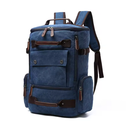 Mochila de lona estilo vintage para la escuela y los viajes