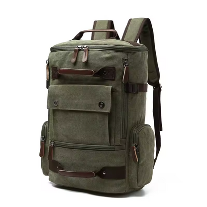 Mochila de lona estilo vintage para la escuela y los viajes