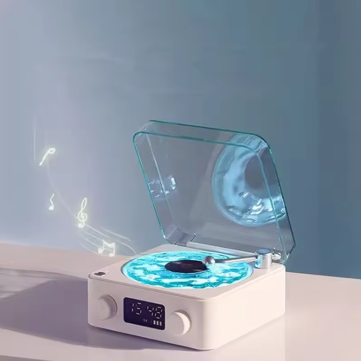 Coluna Portátil de Estilo Retrô com Ruído Branco e Luz RGB