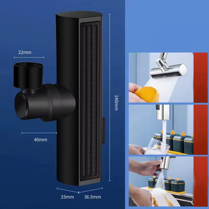 Boquilla de extensión de grifo giratoria universal con aireador a prueba de salpicaduras
