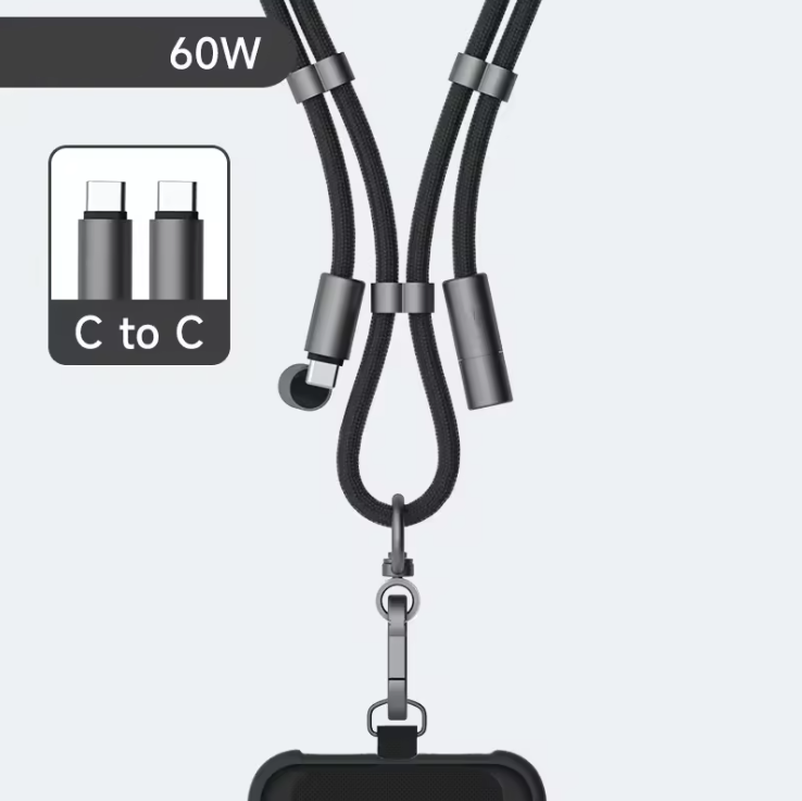 2-in-1 Phone Lanyard Charging Cable (USB-C)
