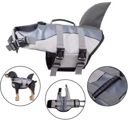 Colete Salva-Vidas Flutuante Refletor Respirável para Animais de Estimação