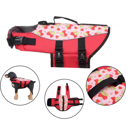 Colete Salva-Vidas Flutuante Refletor Respirável para Animais de Estimação