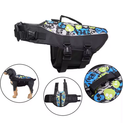 Colete Salva-Vidas Flutuante Refletor Respirável para Animais de Estimação