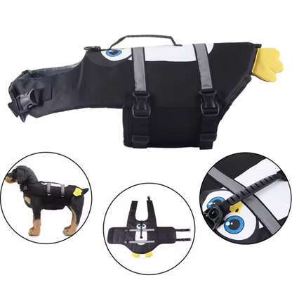 Colete Salva-Vidas Flutuante Refletor Respirável para Animais de Estimação