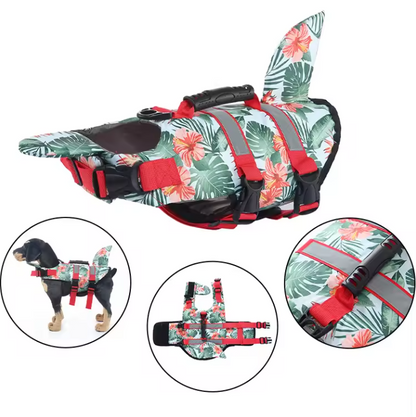 Colete Salva-Vidas Flutuante Refletor Respirável para Animais de Estimação