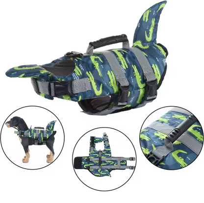 Colete Salva-Vidas Flutuante Refletor Respirável para Animais de Estimação