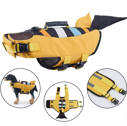 Colete Salva-Vidas Flutuante Refletor Respirável para Animais de Estimação