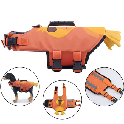 Colete Salva-Vidas Flutuante Refletor Respirável para Animais de Estimação