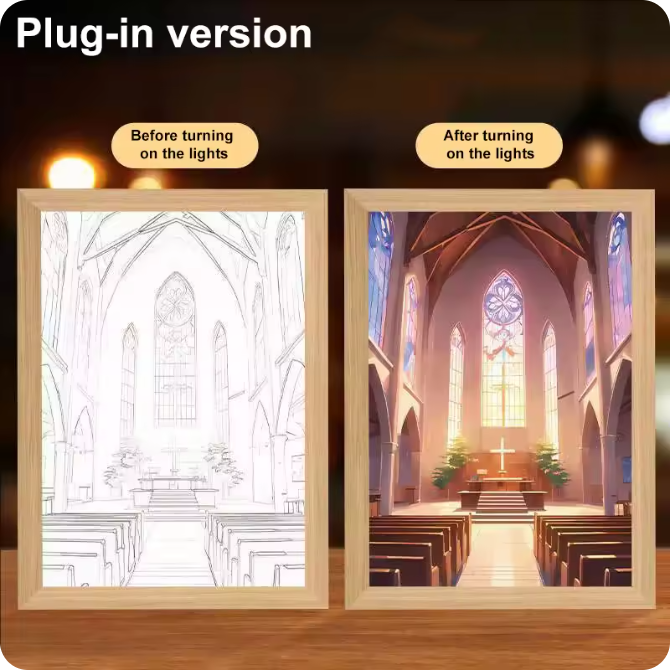 Luminous 4D LED Spiritual Art Frame