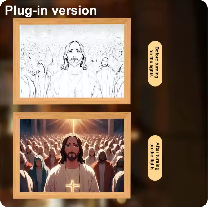 Luminous 4D LED Spiritual Art Frame