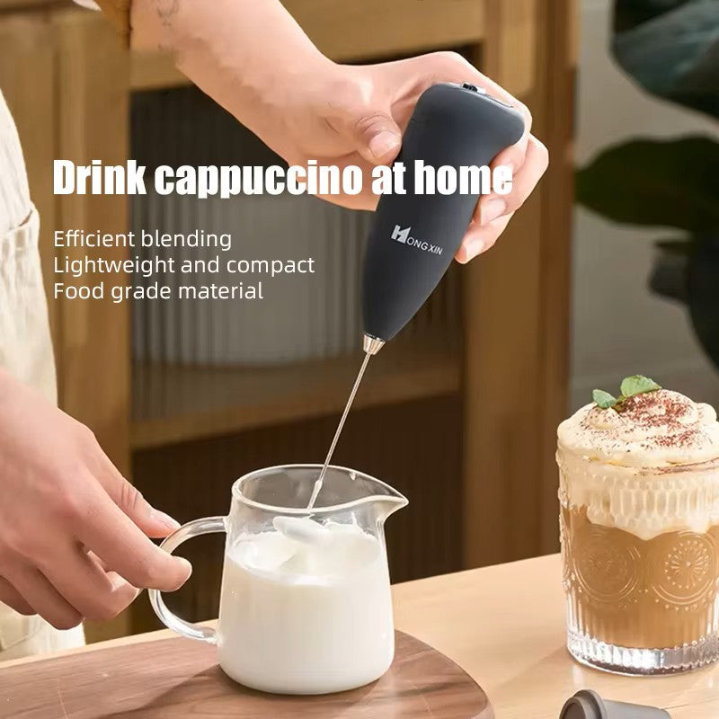 Mini Espumador de Leite Elétrico e Batedor de Café Sem Fios – Batedor Portátil a Pilhas para Lattes, Cappuccinos e Café Keto