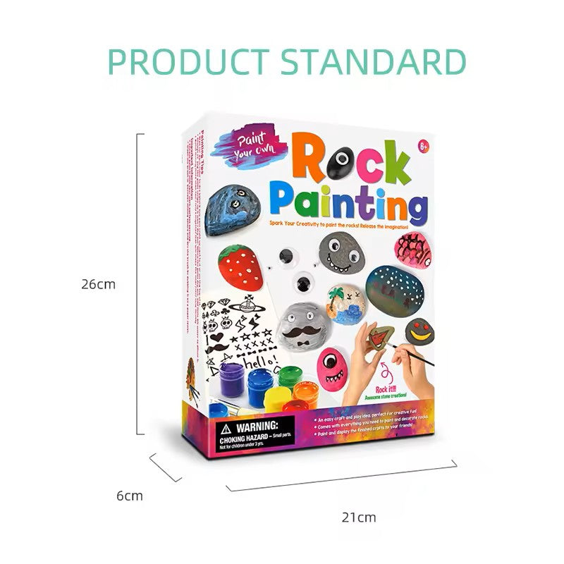 DIY Stone Painting Kit for Kids – Creative Rock Art Pebbles Set with Waterproof Paints – Educational Arts & Crafts Activity for Boys and Girls Ages 4-12