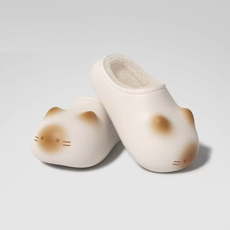 Chinelos Fofos Impermeáveis com Pata de Gato