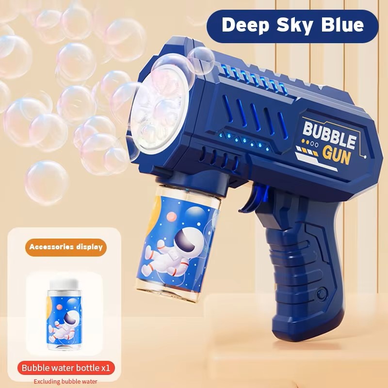Máquina de Bolhas Automática com Luzes LED – Brinquedo de Bolhas sem Pilhas para Crianças