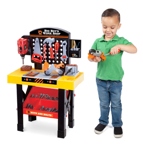 Big Boys Tool & Workbench Playset – 45 Piece Kids Construction Kit