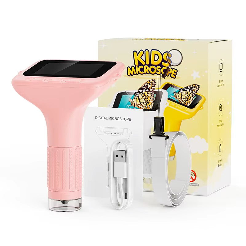 Microscópio Digital Infantil – Microscópio Portátil 1080P com Câmara de 2MP