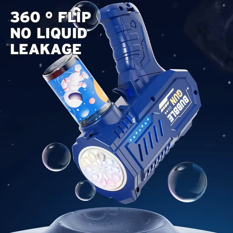 Máquina de Bolhas Automática com Luzes LED – Brinquedo de Bolhas sem Pilhas para Crianças