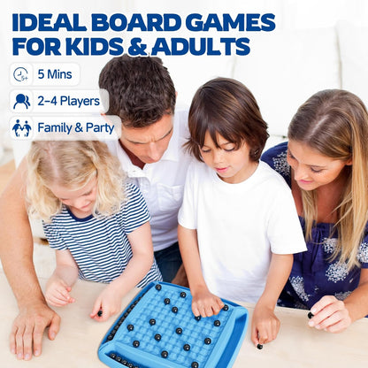 Divertido juego de mesa de ajedrez magnético familiar – 40 piedras magnéticas – Juego de mesa educativo para niños y adultos