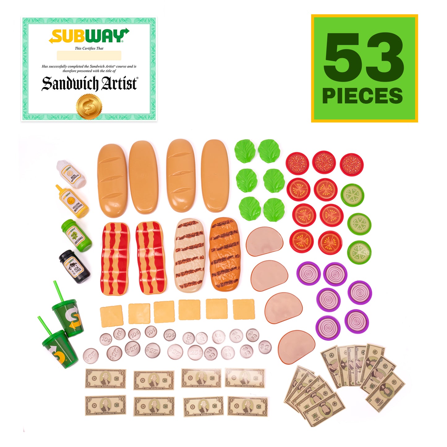 Subway Sandwich Artist Playset – Kit de Restaurante de Faz de Conta de 53 Peças