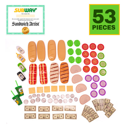 Subway Sandwich Artist Playset – Kit de Restaurante de Faz de Conta de 53 Peças