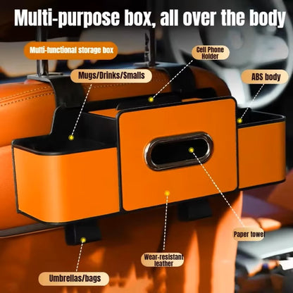 Multifunctional Car Backseat Organizer – Portable Travel Accessory with Integrated Cup Holder & Phone Support