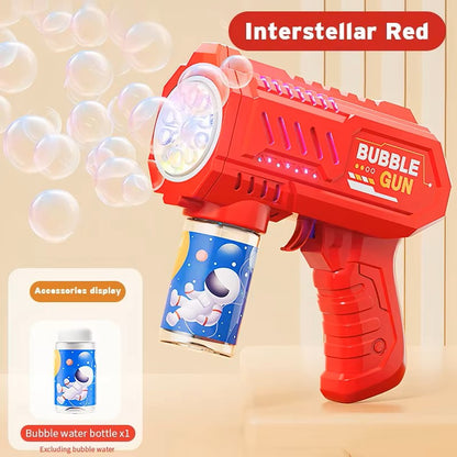 Máquina de Bolhas Automática com Luzes LED – Brinquedo de Bolhas sem Pilhas para Crianças