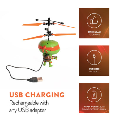 Série de Helicópteros UFO com Sensor de Movimento de 3,5" Nickelodeon TMNT Big Head