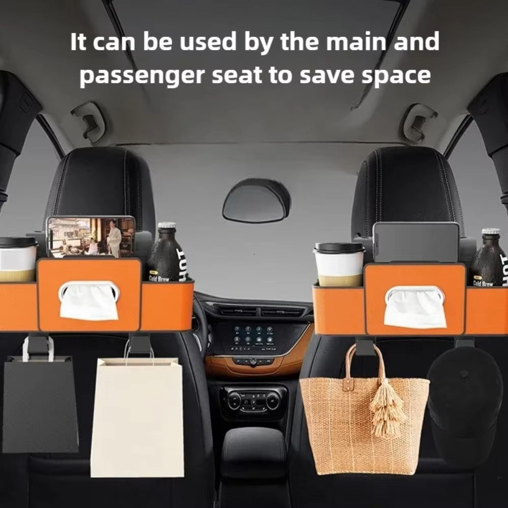 Multifunctional Car Backseat Organizer – Portable Travel Accessory with Integrated Cup Holder & Phone Support