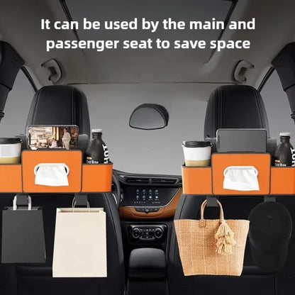 Multifunctional Car Backseat Organizer – Portable Travel Accessory with Integrated Cup Holder & Phone Support
