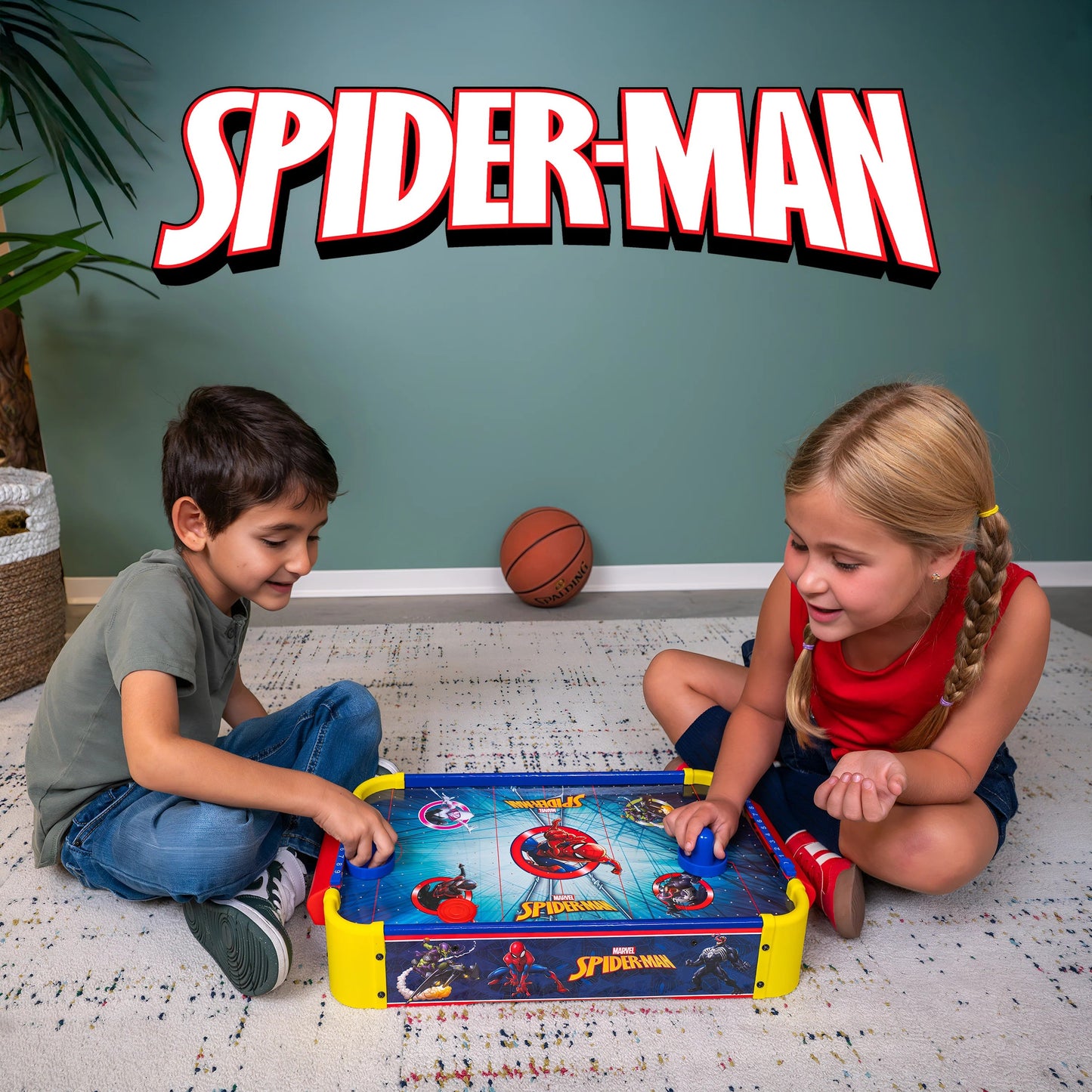Hóquei de Mesa Elétrico Marvel Homem-Aranha (Madeira)